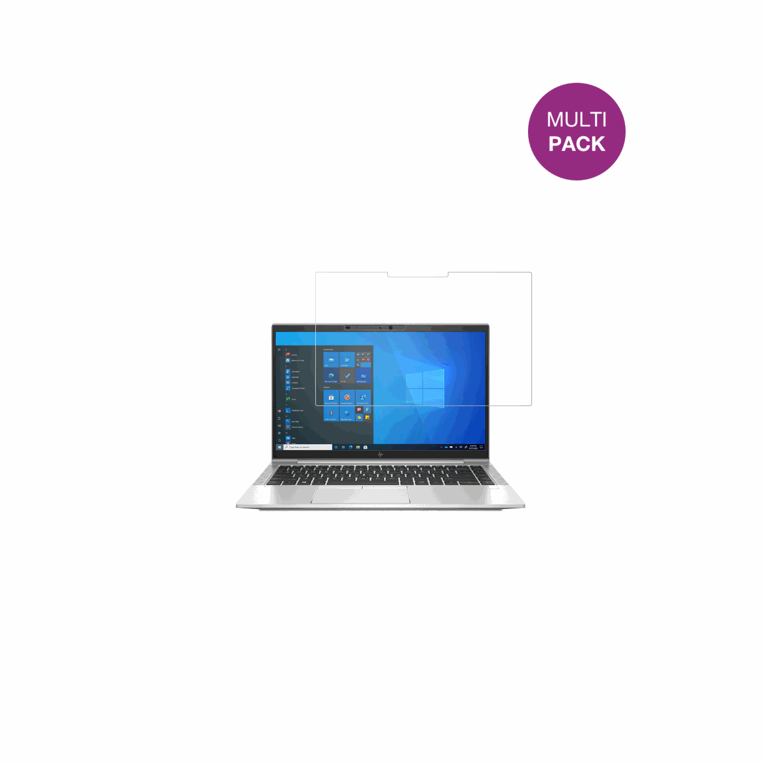 HPEliteBook 840 G8 14 Zoll mit aufgebrachter dipos Displayschutzfolie, glasklare Darstellung ohne Einschränkungen