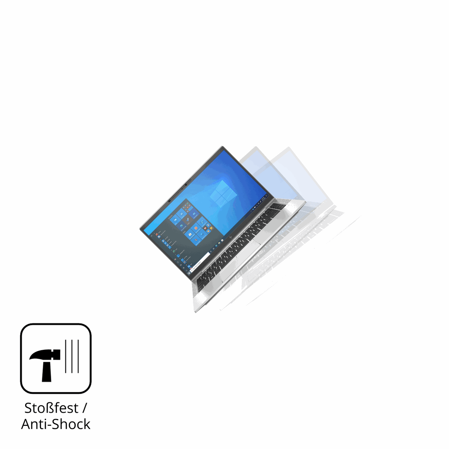 Schutz gegen Kratzer auf dem HP EliteBook 840 G8 14 Zoll Glas durch Schlüssel, Stöße gegen die Tischkante oder Stürze