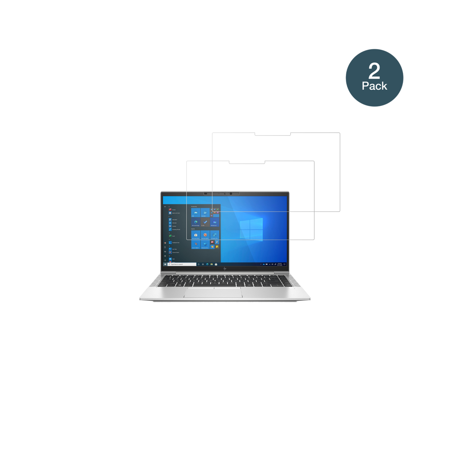 HPEliteBook 840 G8 14 Zoll mit aufgebrachter dipos Flex Schutzfolie, glasklare Darstellung ohne Einschränkungen