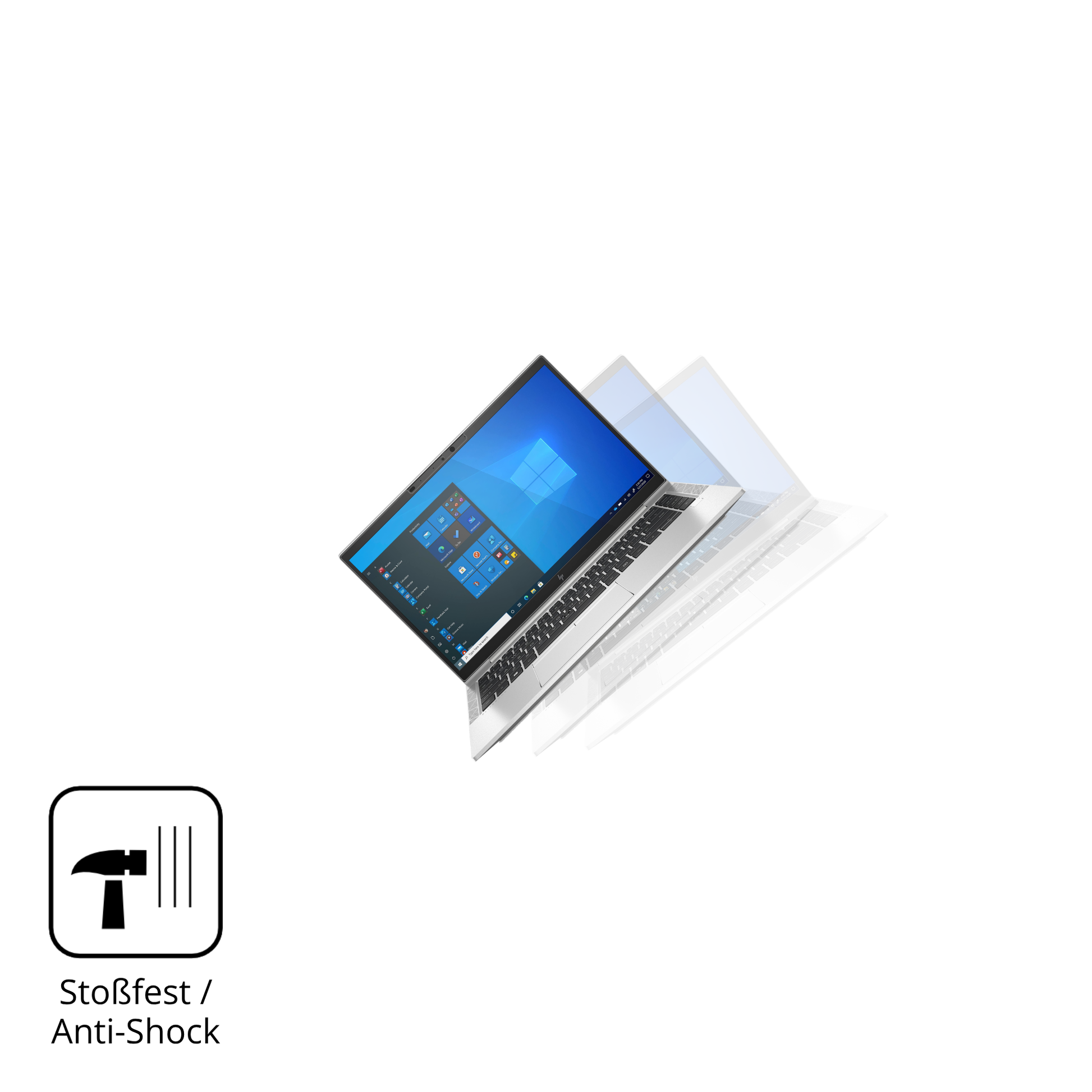Schutz gegen Kratzer auf dem HP EliteBook 840 G8 14 Zoll Glas durch Schlüssel, Stöße gegen die Tischkante oder Stürze
