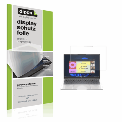Matte Displayschutzfolie von dipos passend für HP EliteBook 8 G1a 13 Zoll, präziser Zuschnitt und blasenfrei montiert
