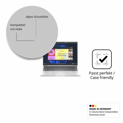 Schutzfolie mit optimaler Passform, zur Verwendung mit Hüllen geeignet