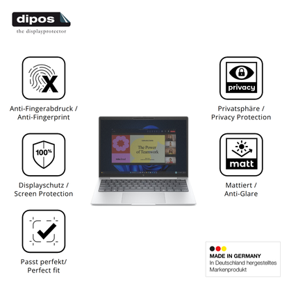 Privatsphäre-Schutz durch Sichtschutz-Folie passend zugeschnitten für HP EliteBook 8 G1a 13 Zoll