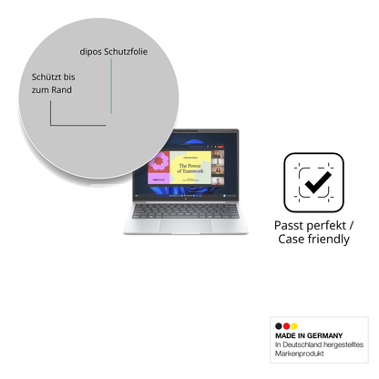 Schutzglasfolie mit optimaler Passform, zur Verwendung mit Hüllen geeignet