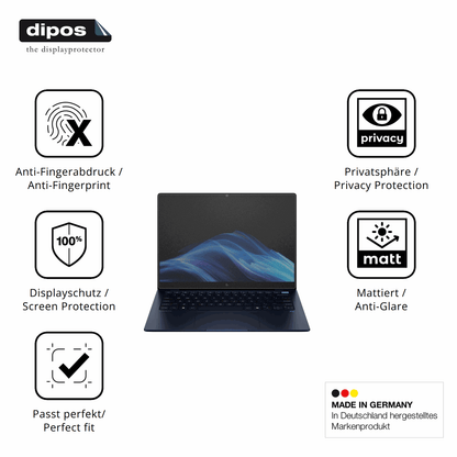 Privatsphäre-Schutz durch Sichtschutz-Folie passend zugeschnitten für HP EliteBook Ultra G1q 14 Zoll