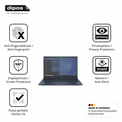 Privatsphäre-Schutz durch Sichtschutz-Folie passend zugeschnitten für HP Elite Dragonfly G2