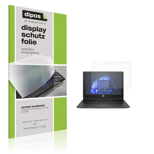 Matte Displayschutzfolie von dipos passend für hpfortis flip g1i 11 zoll, präziser Zuschnitt und blasenfrei montiert