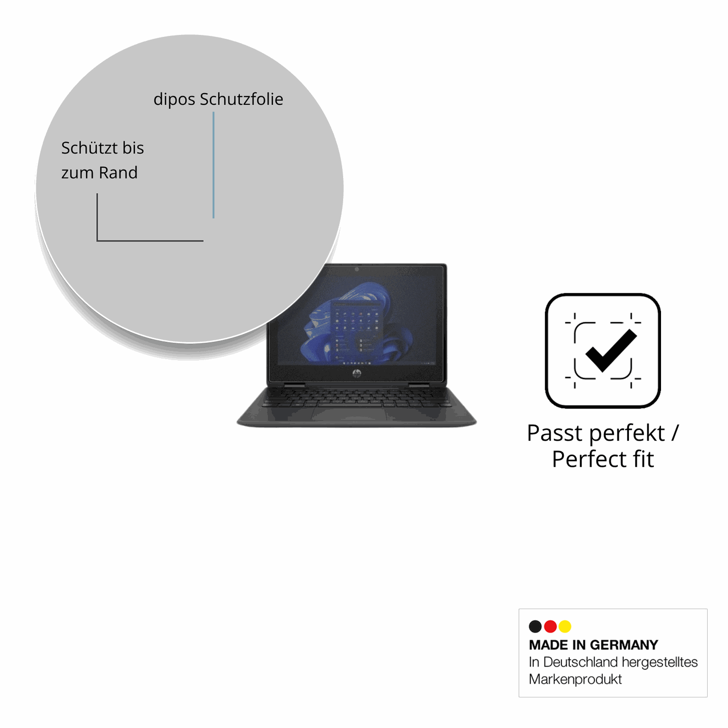 Schutz gegen Kratzer auf dem hpfortis flip g1i 11 zoll Glas durch Schlüssel oder Ähnliches
