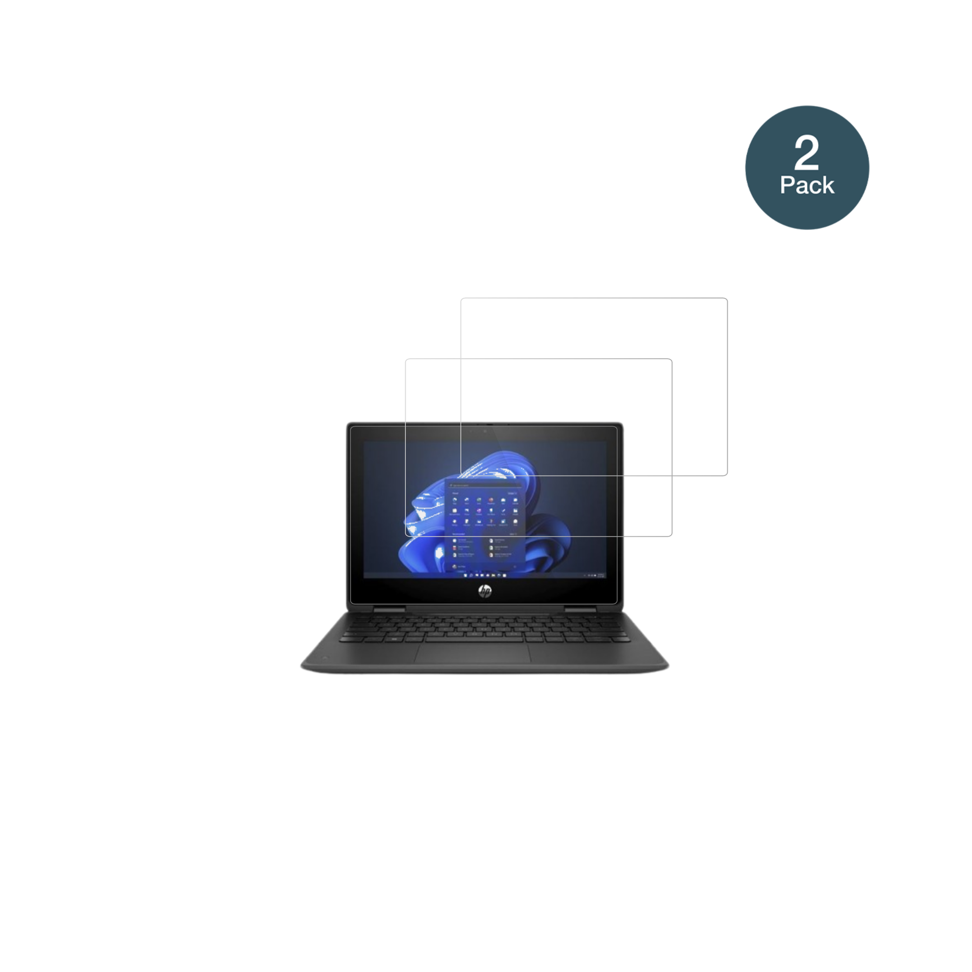 hpfortis flip g1i 11 zoll mit aufgebrachter dipos Flex Schutzfolie, glasklare Darstellung ohne Einschränkungen