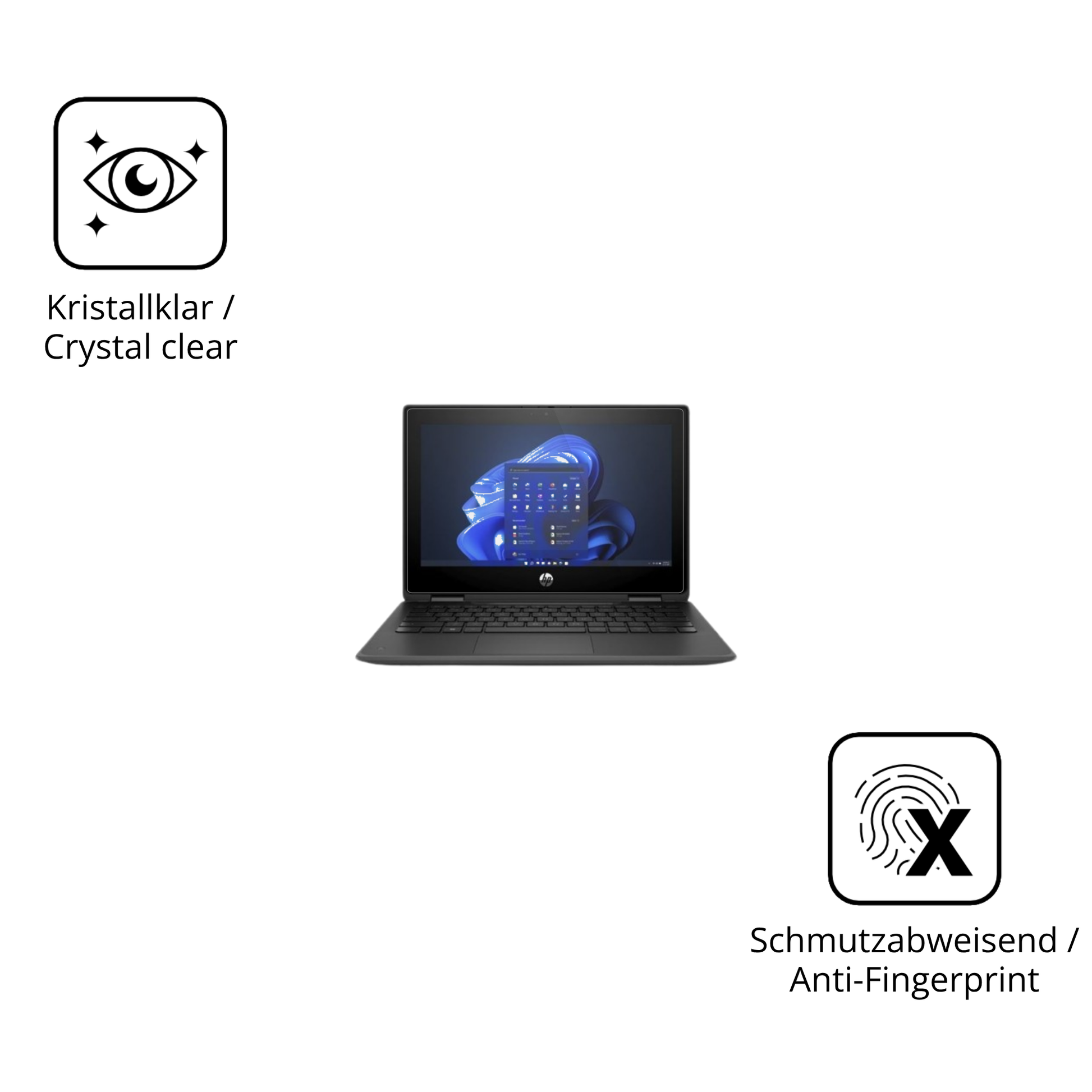 Flexible TPU-Folie passend zugeschnitten für hpfortis flip g1i 11 zoll, vollständige Abdeckung