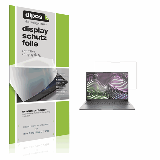 Matte Displayschutzfolie von dipos passend für HP Intel Core Ultra 7 255H, präziser Zuschnitt und blasenfrei montiert