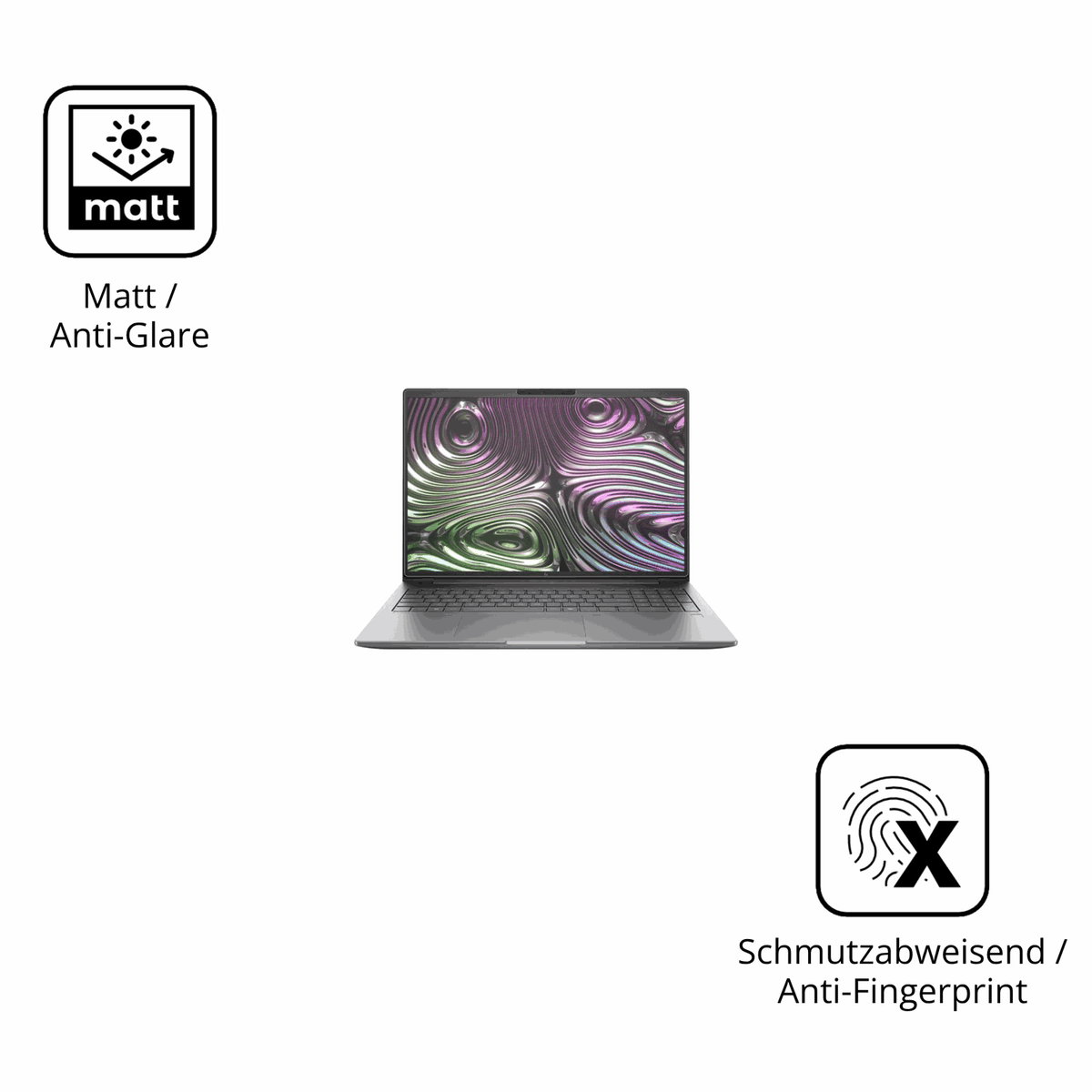 Dünne und entspiegelnde Folie passend zugeschnitten für HP Intel Core Ultra 7 255H