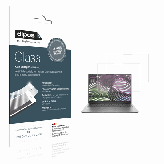 Matte Displayschutzfolie von dipos passend für HP Intel Core Ultra 7 255H, 9H kratzfest und blasenfrei montiert