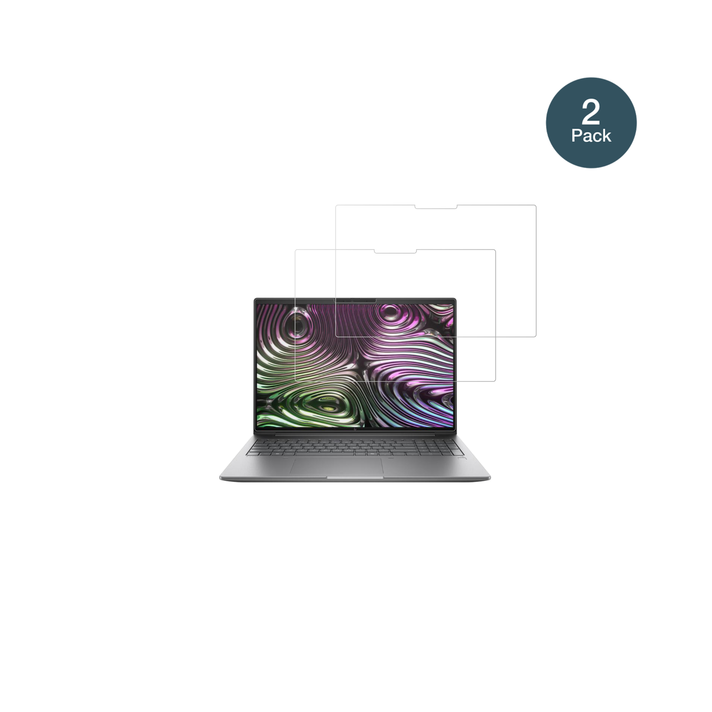 HPIntel Core Ultra 7 255H mit aufgebrachter dipos Flex Schutzfolie, glasklare Darstellung ohne Einschränkungen