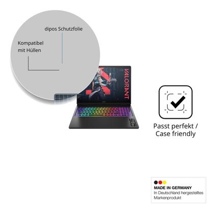 Schutzfolie mit optimaler Passform, zur Verwendung mit Hüllen geeignet