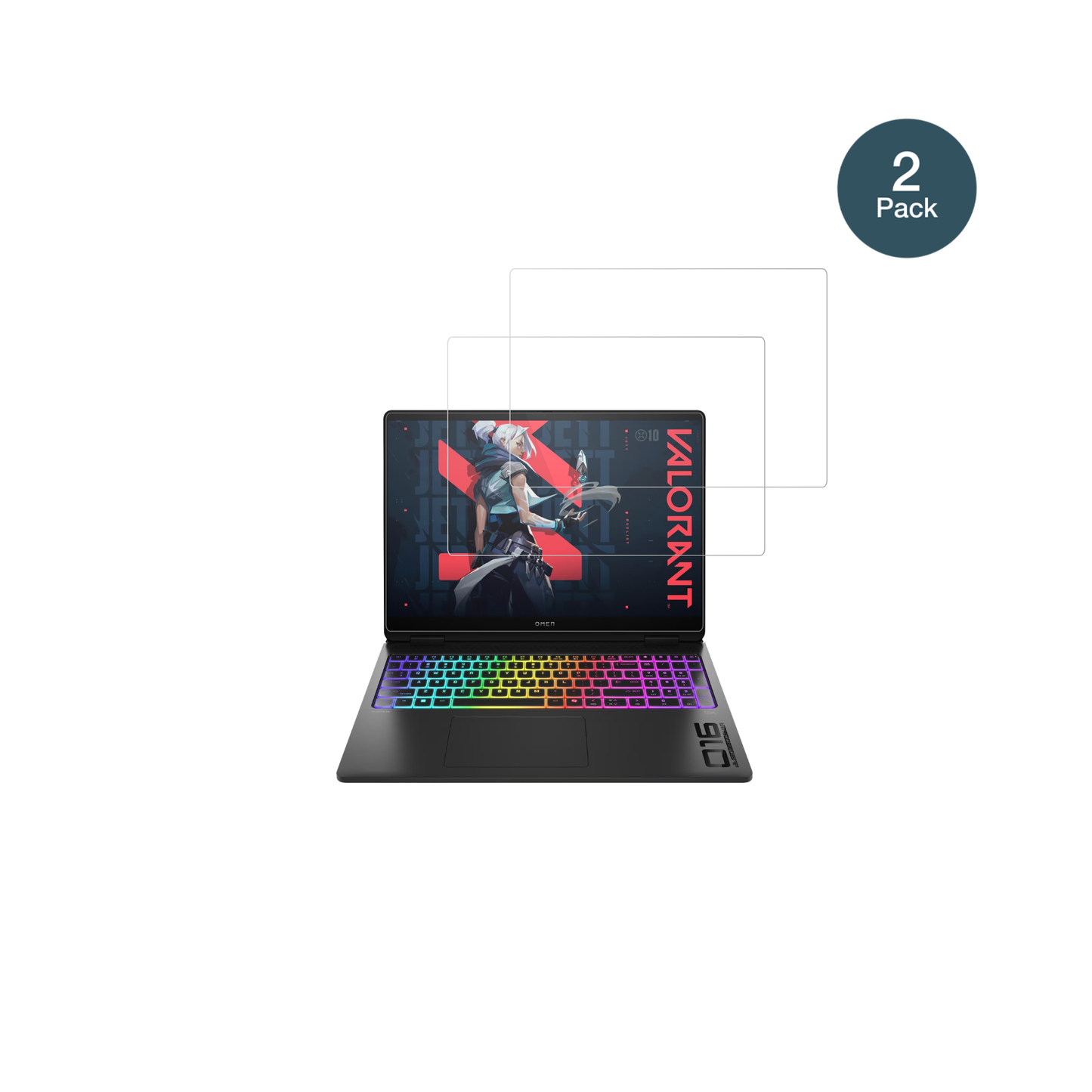 hpomen max 16 zoll mit aufgebrachter dipos Flex Schutzfolie, glasklare Darstellung ohne Einschränkungen