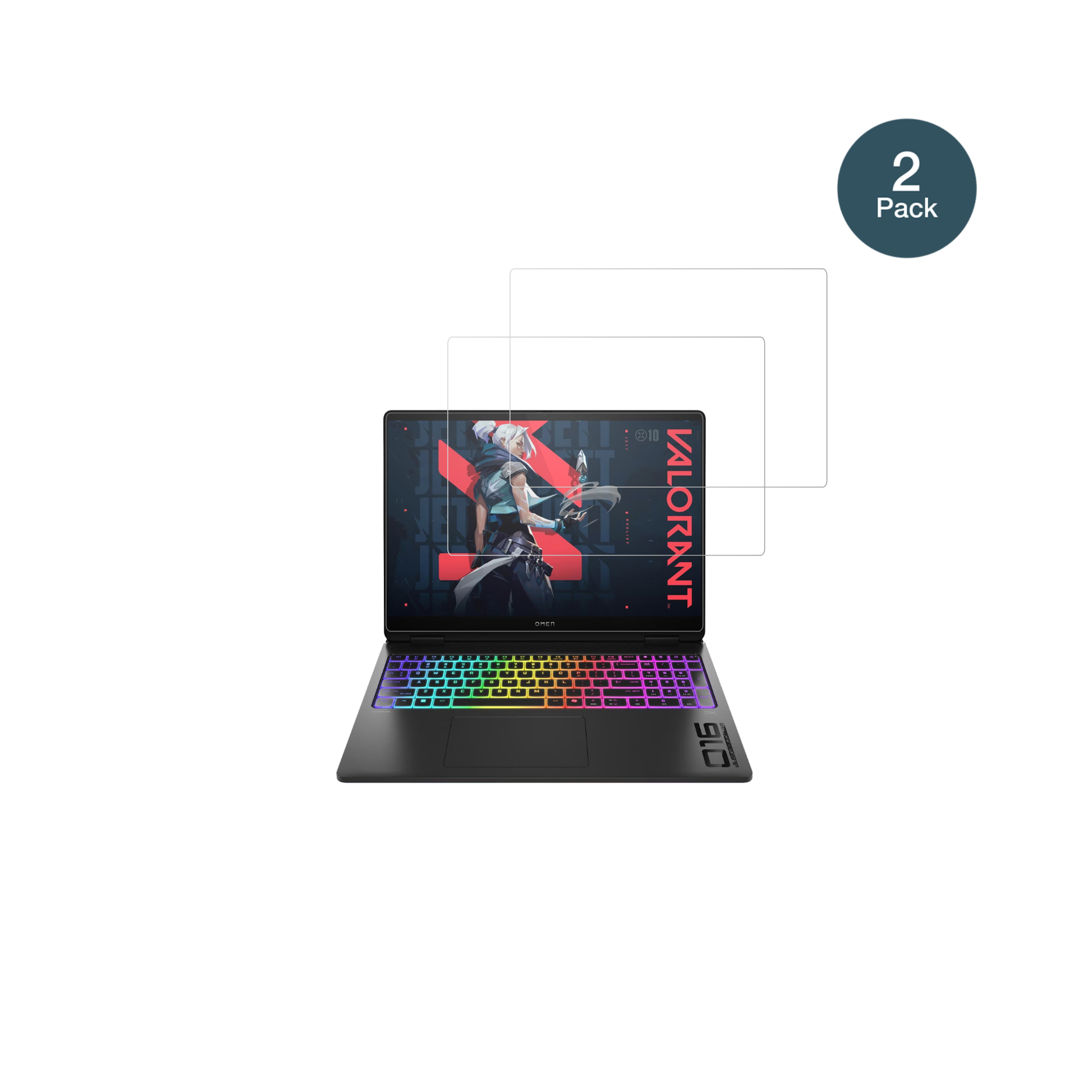 hpomen max 16 zoll mit aufgebrachter dipos Flex Schutzfolie, glasklare Darstellung ohne Einschränkungen