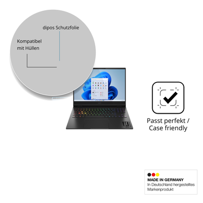 Schutzfolie mit optimaler Passform, zur Verwendung mit Hüllen geeignet