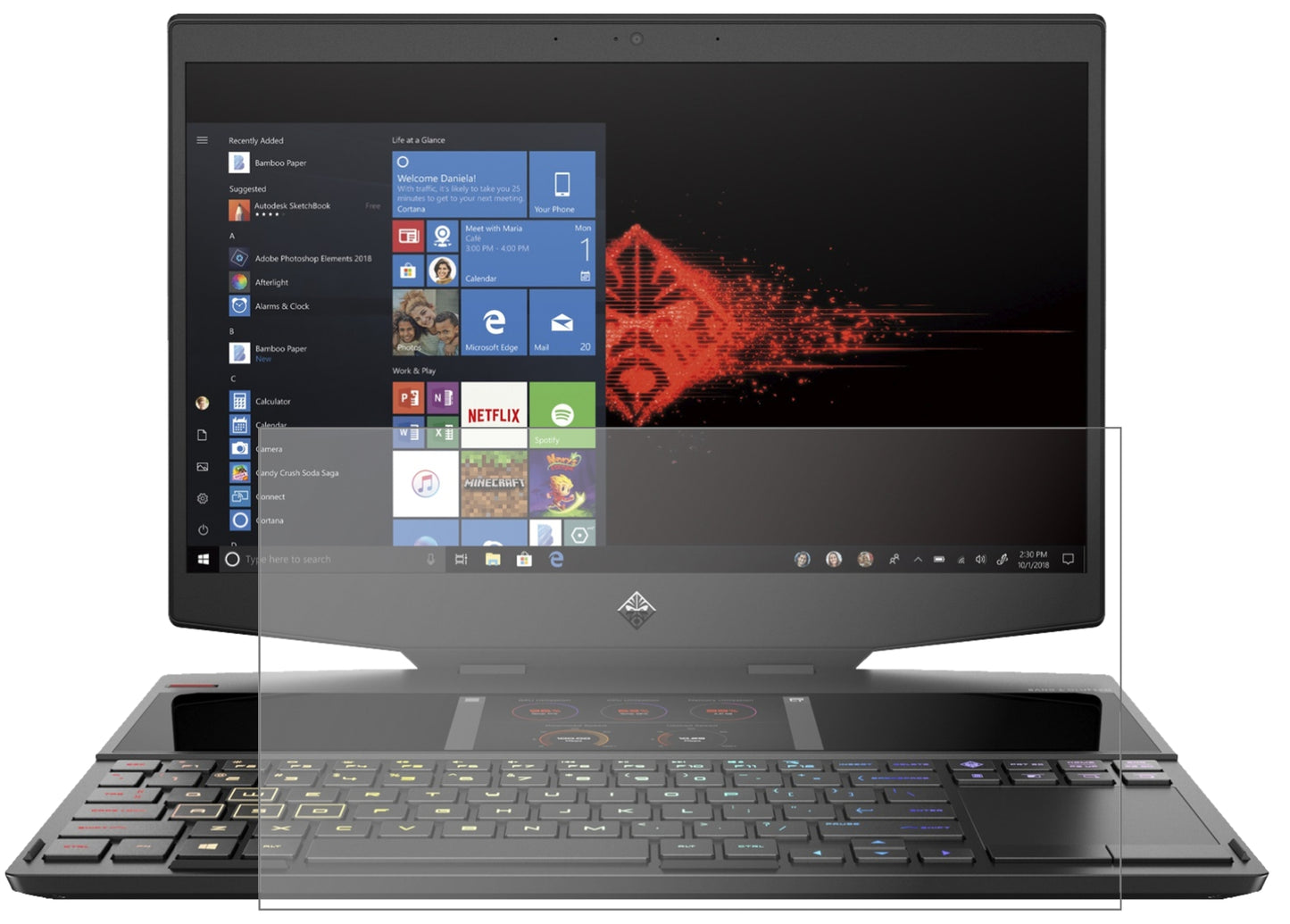 1x 9H Schutzfolie matt für HP Omen X 2S Panzerfolie