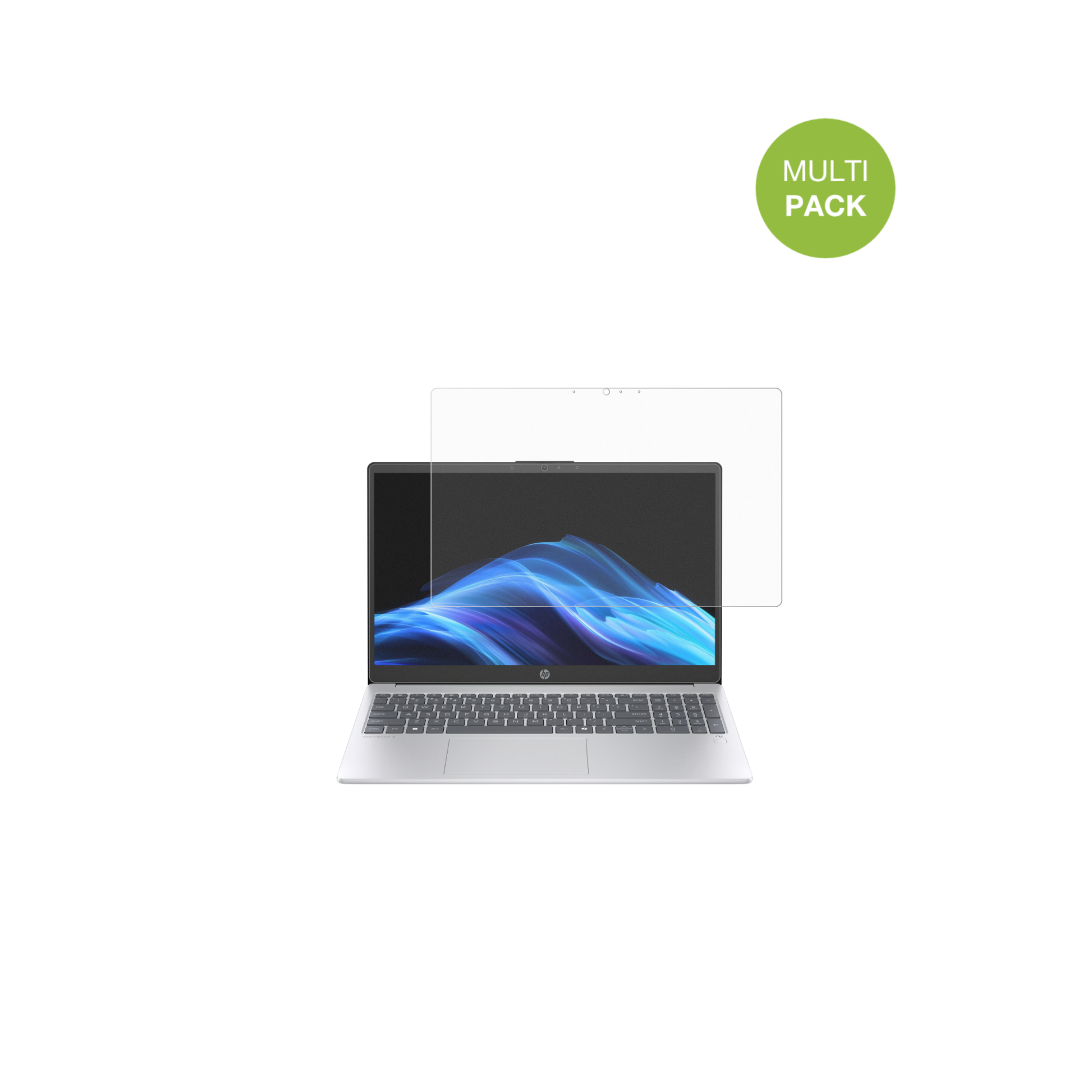 HPOmniBook 3 15 Zoll mit aufgebrachter dipos Displayschutzfolie, die lästige Fingerabdrücke minimiert