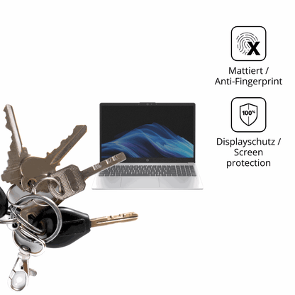 dipos Displayschutz für HP OmniBook 3 15 Zoll, mattierte Oberfläche, Blickschutzfilter und perfekter Passform