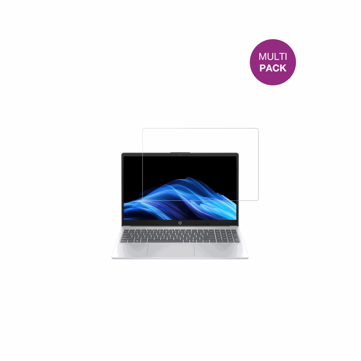 HPOmniBook 3 15 Zoll mit aufgebrachter dipos Displayschutzfolie, glasklare Darstellung ohne Einschränkungen