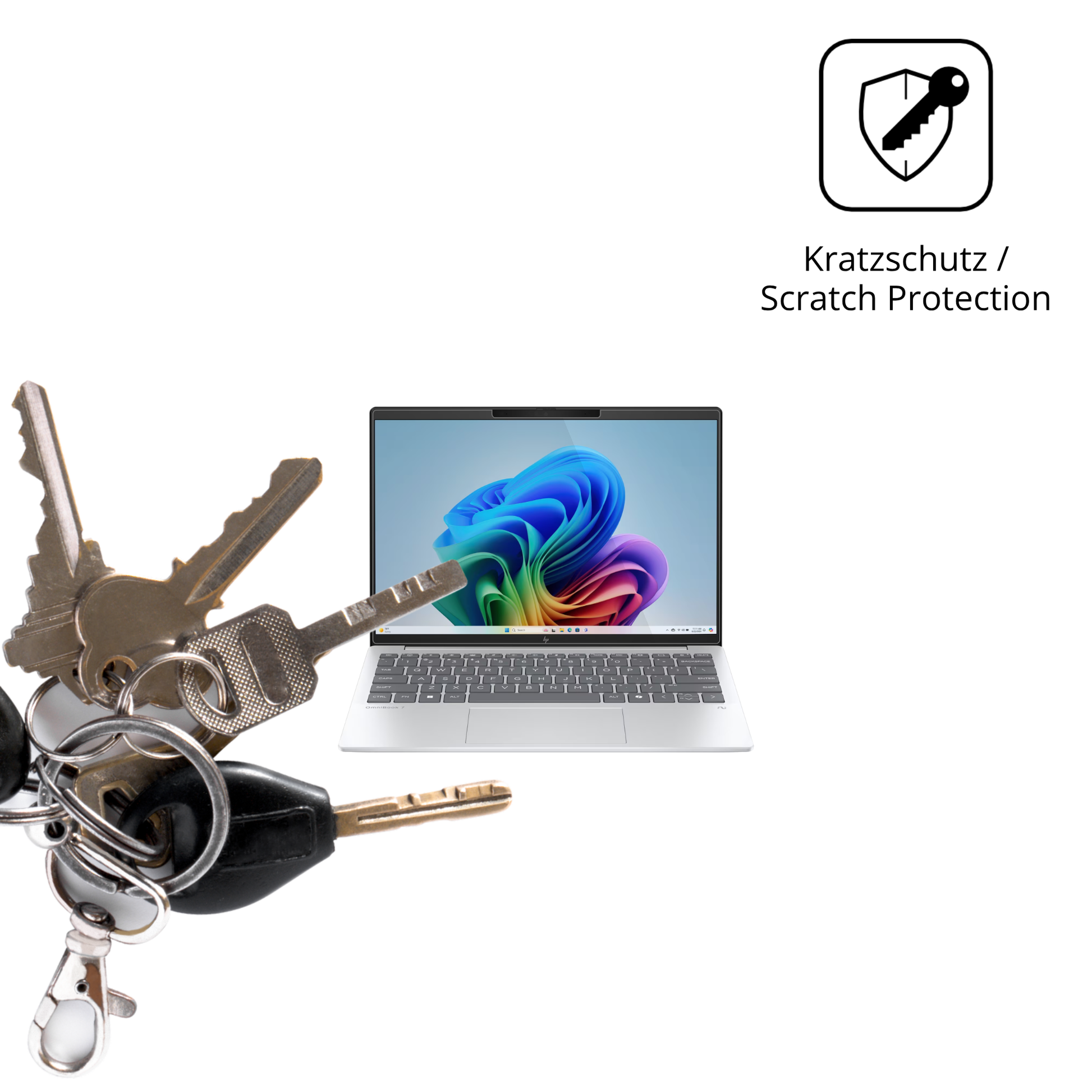 Schutz gegen Kratzer auf dem hpomnibook 7 aero 13 Glas durch Schlüssel oder Ähnliches