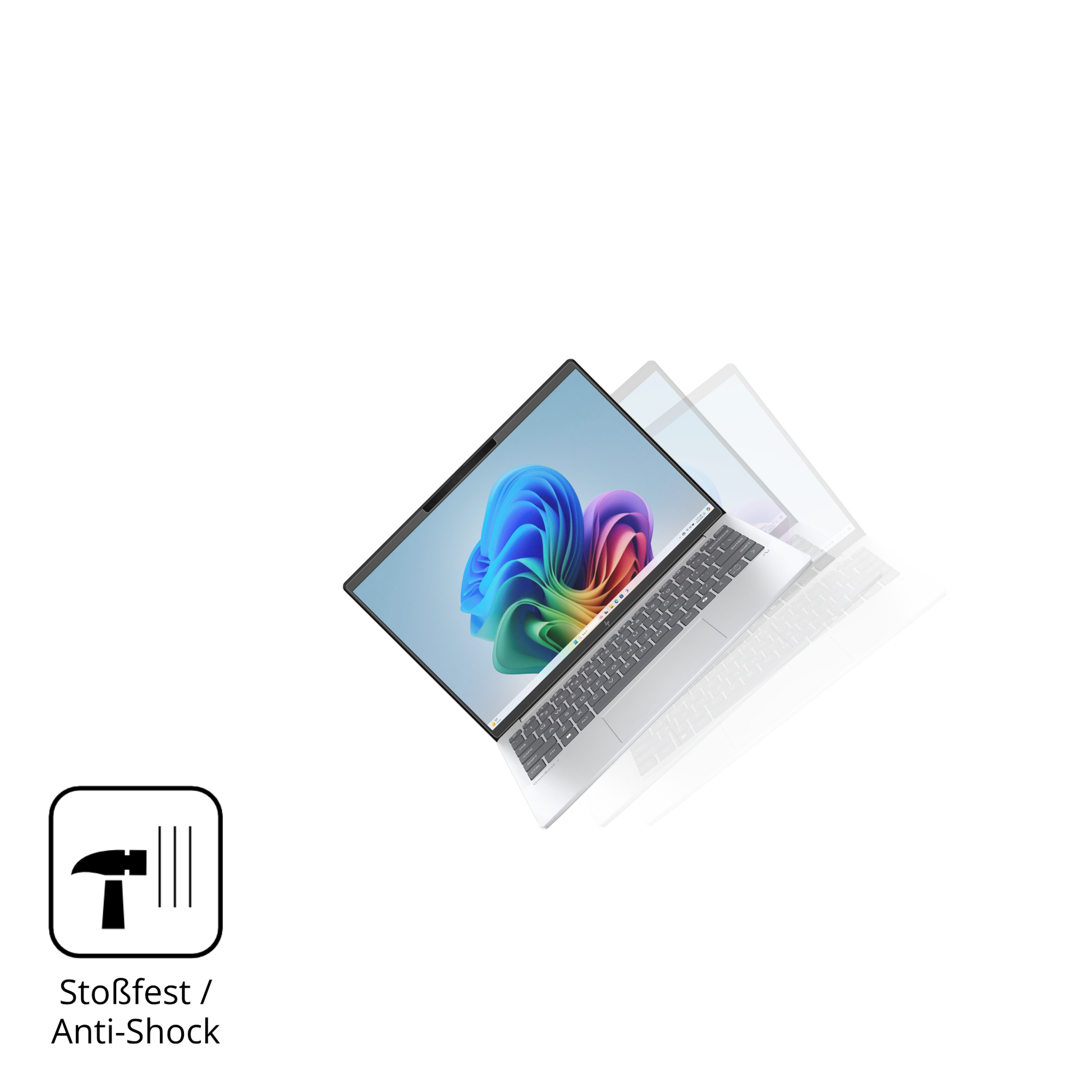 Schutz gegen Kratzer auf dem hpomnibook 7 aero 13 Glas durch Schlüssel, Stöße gegen die Tischkante oder Stürze