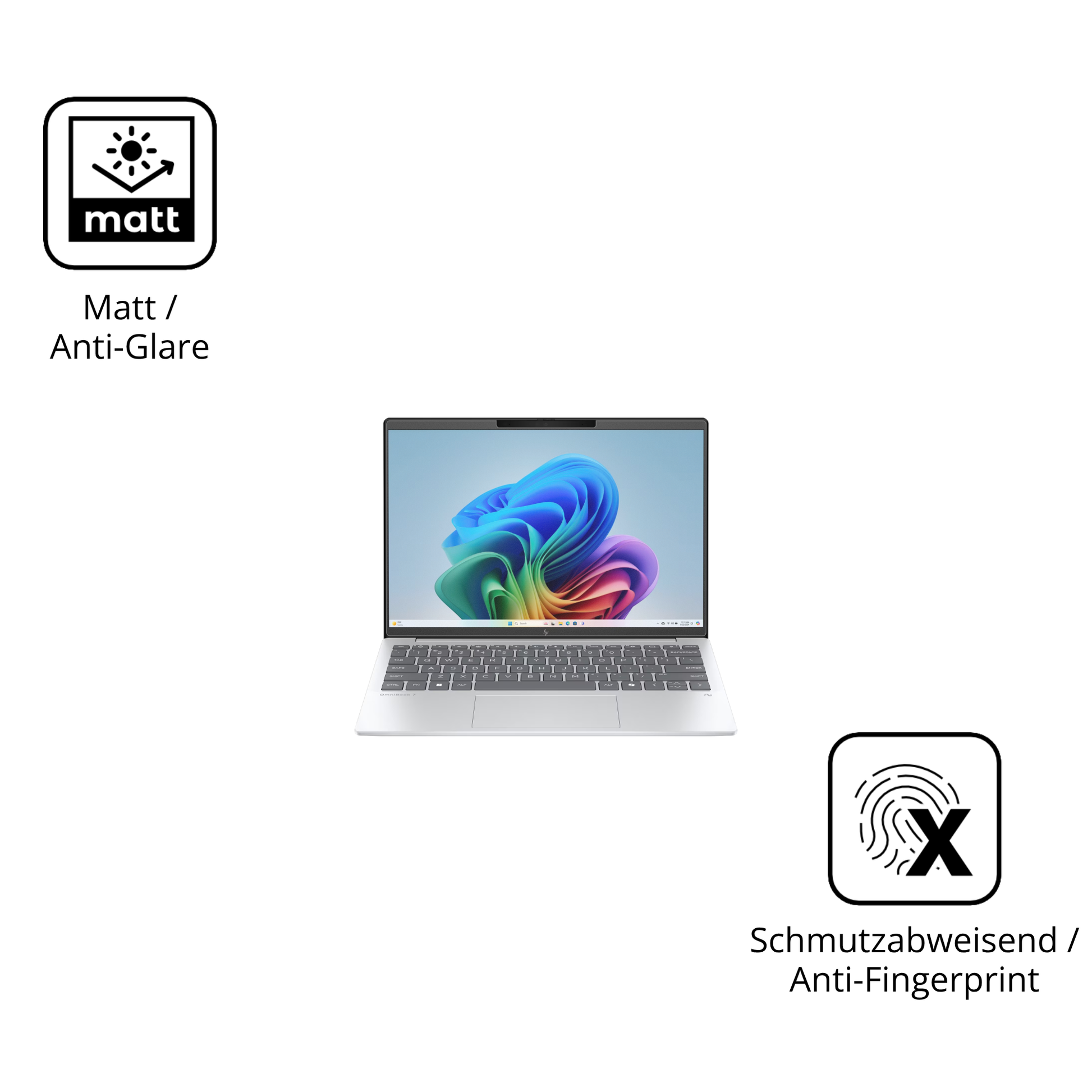 9H Hartbeschichtete, flexible Folie passend zugeschnitten für hpomnibook 7 aero 13