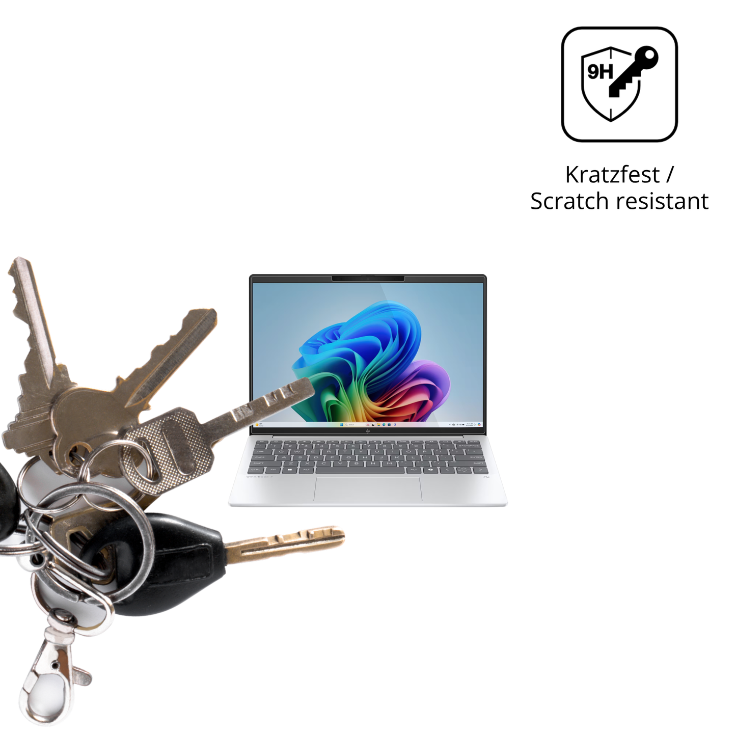 dipos Displayschutz für hpomnibook 7 aero 13, transparente Oberfläche, perfekte Passform auch für die Rundungen