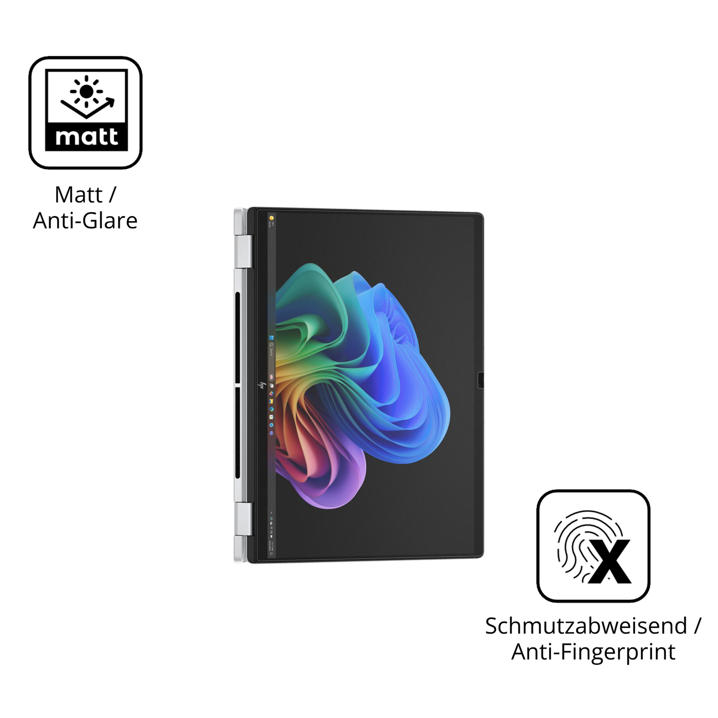 Dünne und entspiegelnde Folie passend zugeschnitten für HP OmniBook X FlipNGAI16-as0771ng