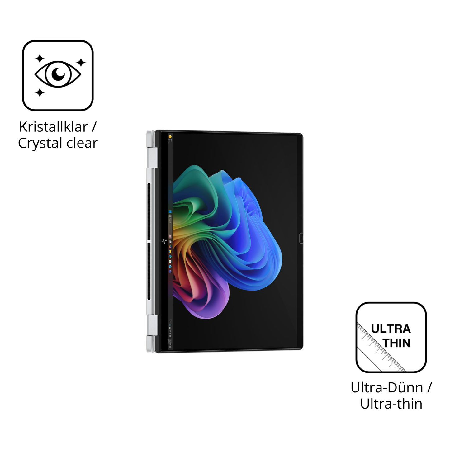 Dünne und klare Folie passend zugeschnitten für HP OmniBook X FlipNGAI16-as0771ng