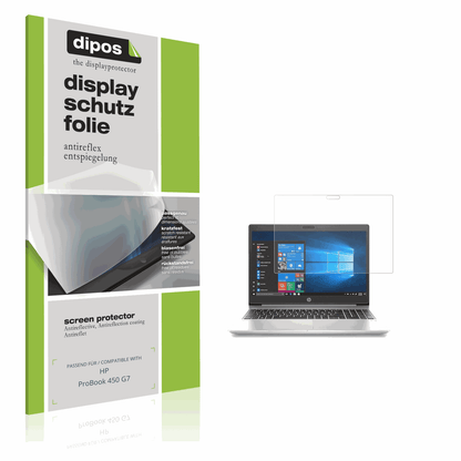 Matte Displayschutzfolie von dipos passend für HP ProBook 450 G7, präziser Zuschnitt und blasenfrei montiert