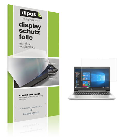 Matte Displayschutzfolie von dipos passend für HP ProBook 450 G7, präziser Zuschnitt und blasenfrei montiert