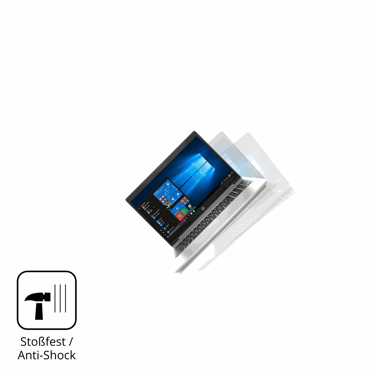 Schutz gegen Kratzer auf dem HP ProBook 450 G7 Glas durch Schlüssel, Stöße gegen die Tischkante oder Stürze