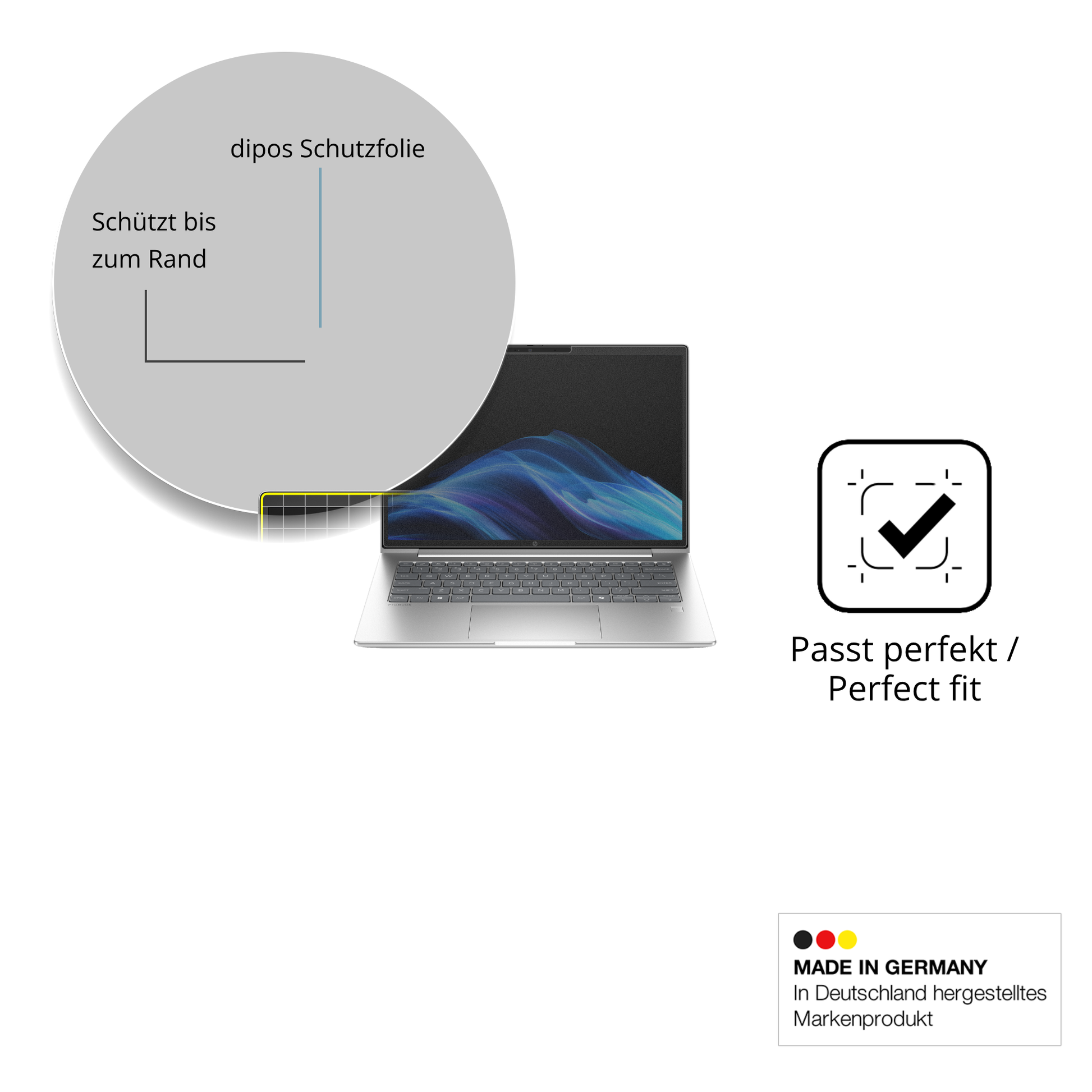 Schutz gegen Kratzer auf dem hpprobook 4 g1a 14 zoll Glas durch Schlüssel oder Ähnliches
