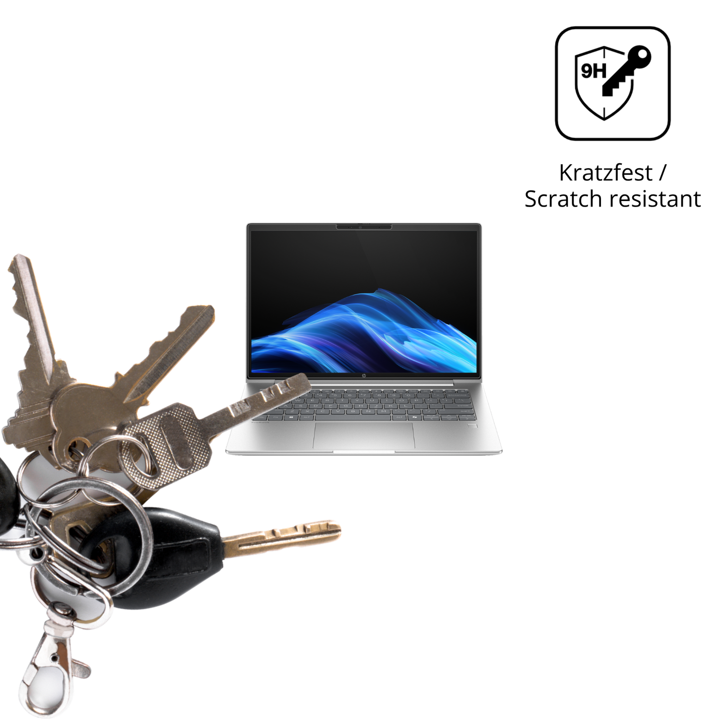 dipos Displayschutz für hpprobook 4 g1a 14 zoll, transparente Oberfläche, perfekte Passform auch für die Rundungen