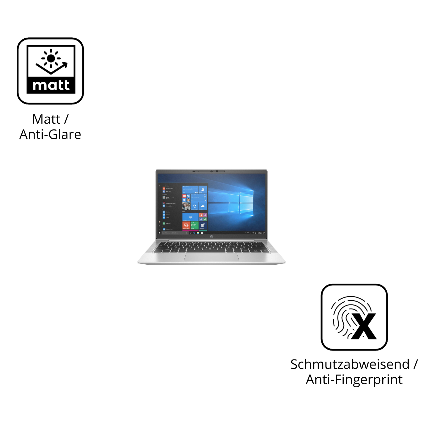 9H Hartbeschichtete, flexible Folie passend zugeschnitten für hpprobook 635 aero g8