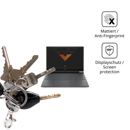 dipos Displayschutz für HP Victus 16 s0177ng, mattierte Oberfläche, Blickschutzfilter und perfekter Passform
