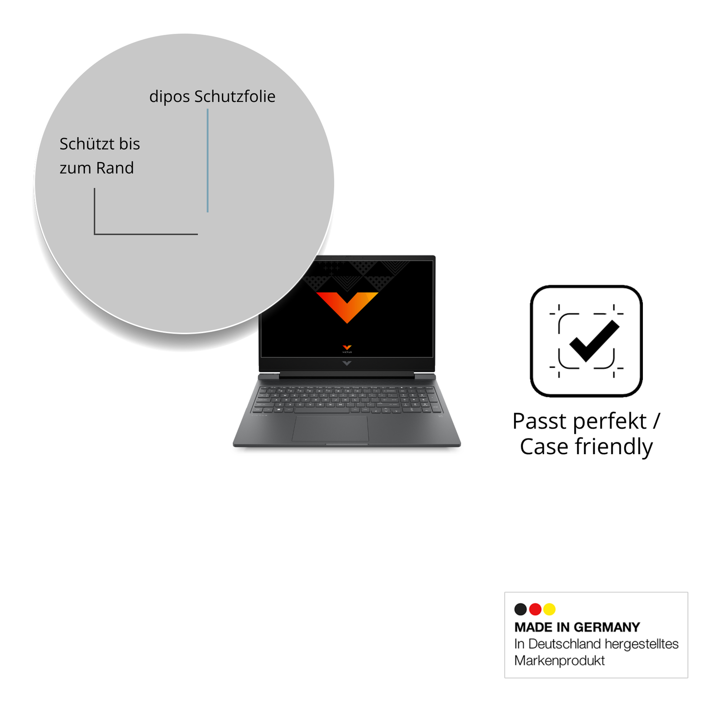 Besonders flexibler Displayschutz mit Anti-Shock-Schicht im Materialmix