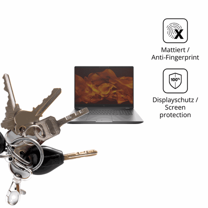 dipos Displayschutz für HP ZBook Fury G1i 16 Zoll, mattierte Oberfläche, Blickschutzfilter und perfekter Passform