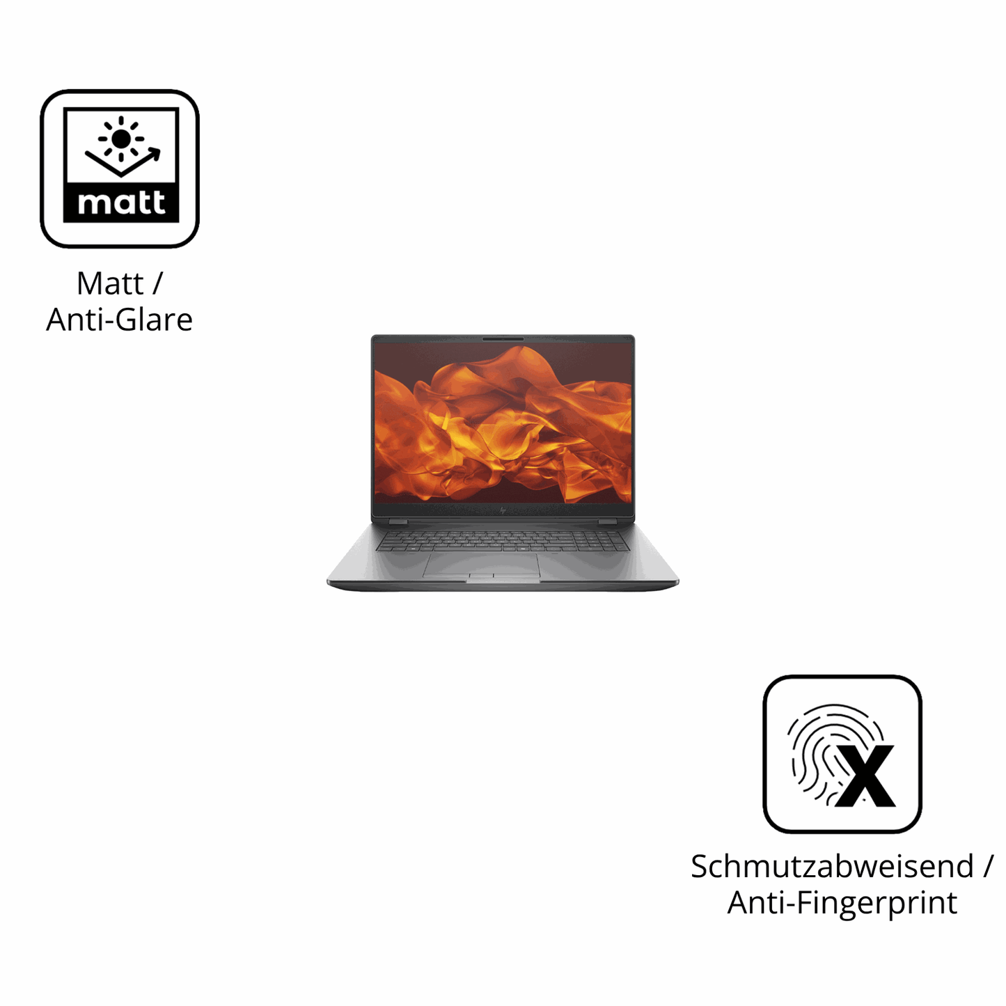 9H Hartbeschichtete, flexible Folie passend zugeschnitten für HP ZBook Fury G1i 16 Zoll
