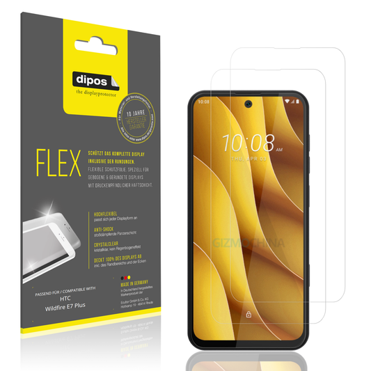 Klare Displayschutzfolie von dipos passend für htcwildfire e7 plus, 100% Displayabdeckung und blasenfreie Montage