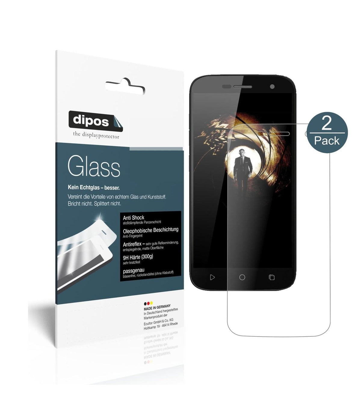 1x 9H Schutzfolie matt für Ulefone U007 Pro Panzerfolie