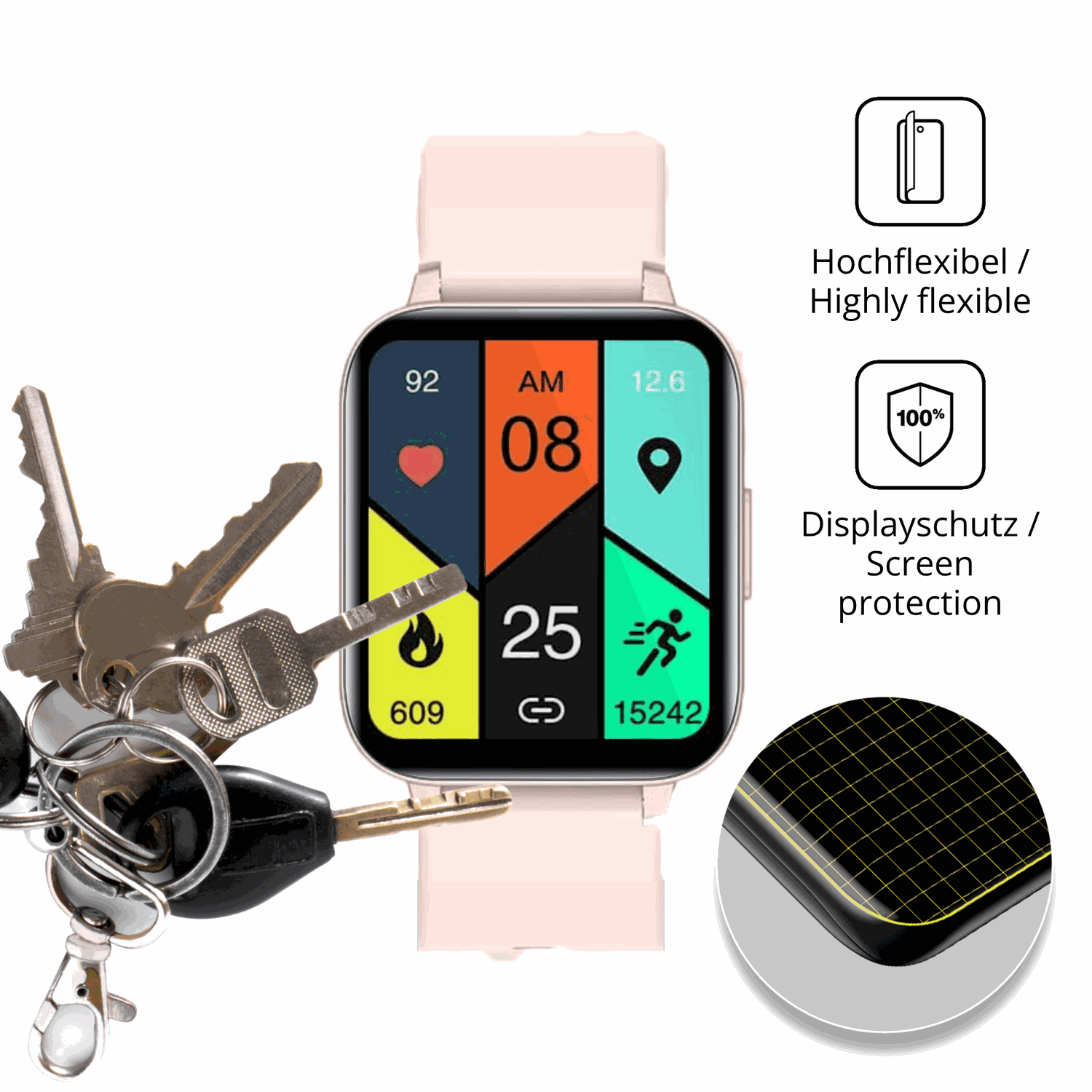 dipos Displayschutz für Huakua G20 1.69, transparente Oberfläche, geringe Dicke und perfekte Passform
