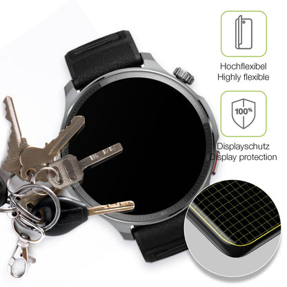 dipos Displayschutz für Huami Amazfit Balance 2 XT, transparente Oberfläche, perfekte Passform auch für die Rundungen