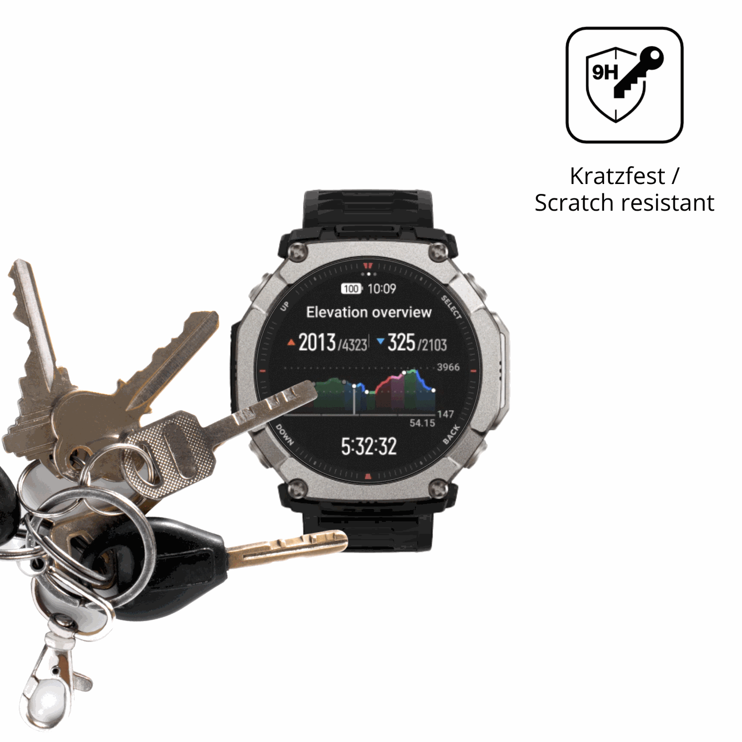 dipos Displayschutz für Huami Amazfit T-Rex Ultra 2, mattierte Oberfläche, robuste Festigkeit und perfekte Passform