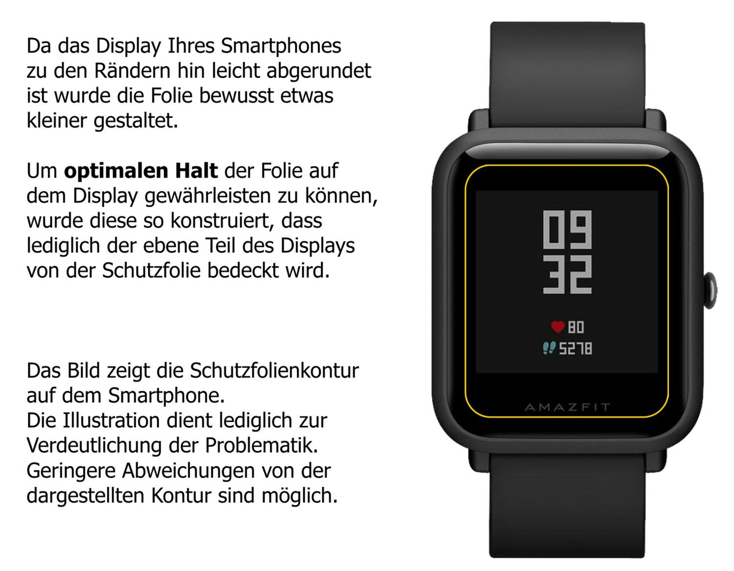 5x Schutzfolie matt für Huami Amazfit Bip S Display-Schutzfolie
