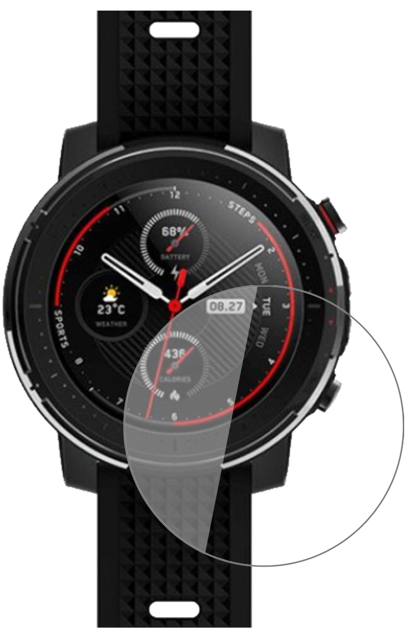 2x 9H Schutzfolie für Huami Amazfit Stratos 3 Panzerfolie
