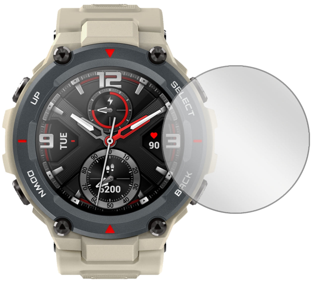 2x Schutzfolie klar für Huami Amazfit T-Rex Display-Schutzfolie